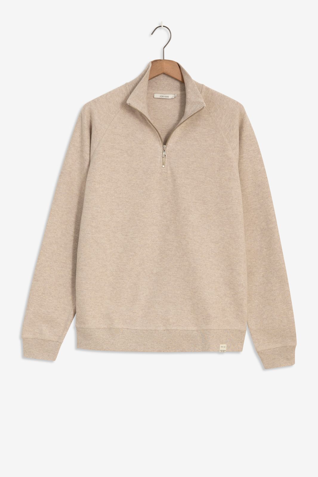 Beige sweater met rits