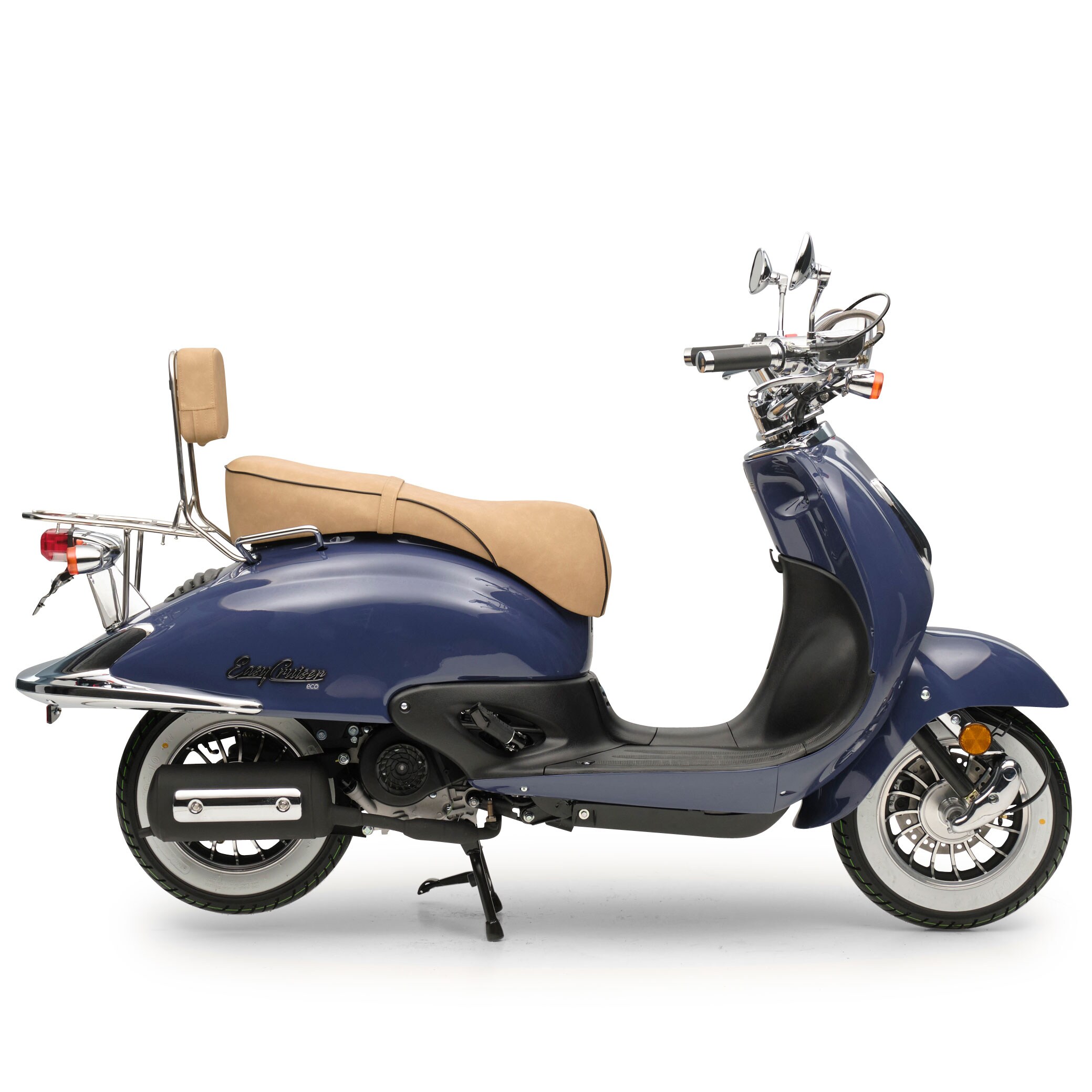 Motorroller Retro EasyCruiser Eco Dunkelblau 125ccm 85 kmh Kraftrad Scooter