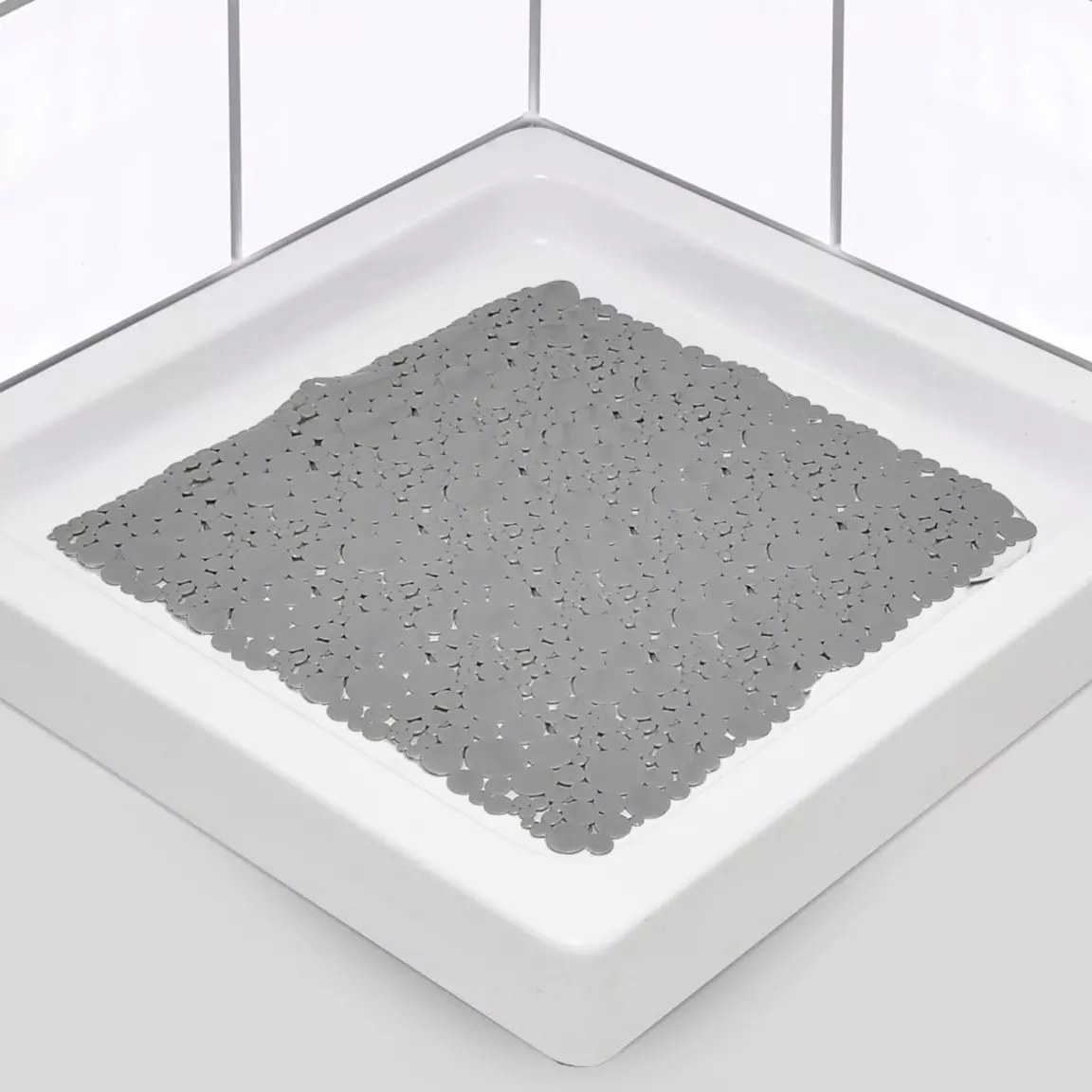 Tapis fond de douche Galet Gris