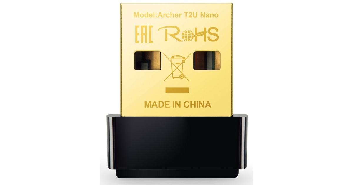 TP-LinkArcher T2U Nano AC600 Nano Wireless USB Adapter wlan adapter  (Zwart)