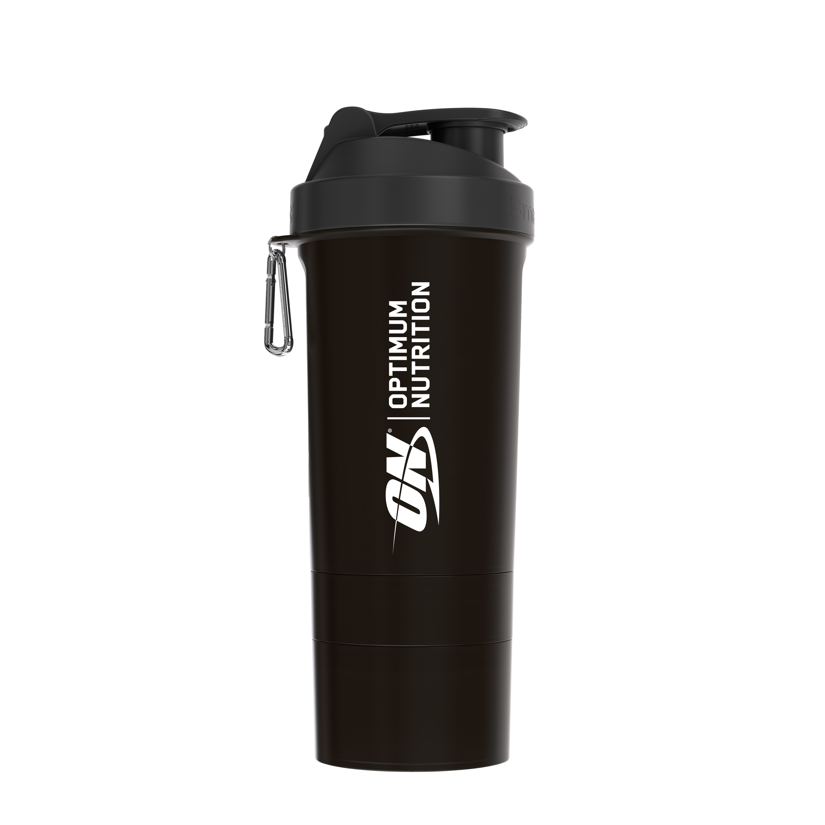 Protein Shaker mit Pulverfach 600 ml schwarz