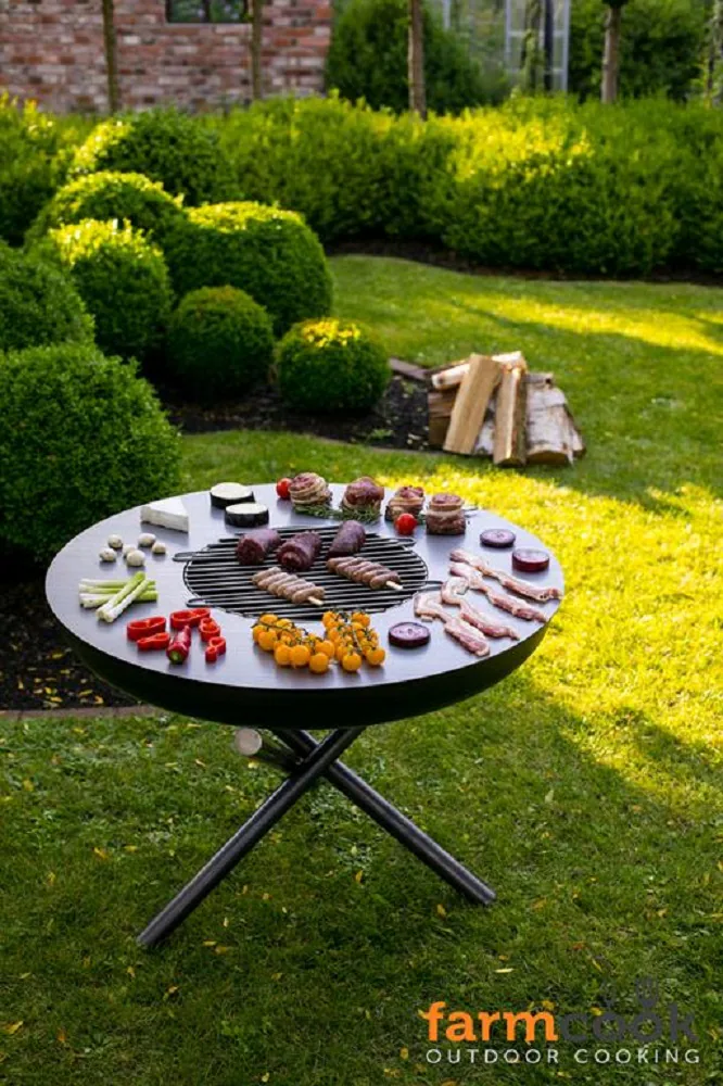 FARMCOOK Bratplatte Grillplatte Feuerplatte für Feuerschale Ø 81 CM