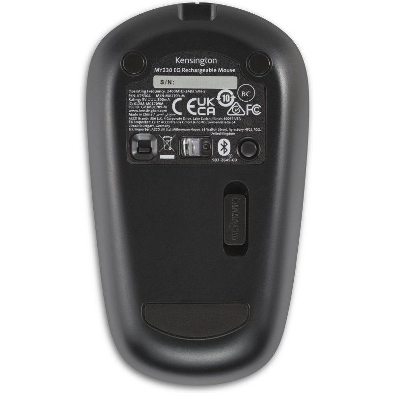 Kensington MY230 EQ Souris sans fil rechargeable de taille moyenne