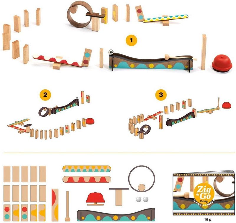 Djeco - Zig & Go - Knikkerbaan - Hout - 25 Dlg.