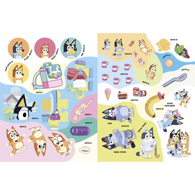Bluey - Hallo Bluey - Rätsel- und Stickerbuch