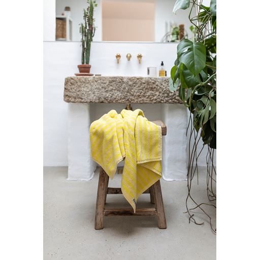 Bongusta Naram Håndklæde, Pristine & Neon Yellow, 70x140 cm