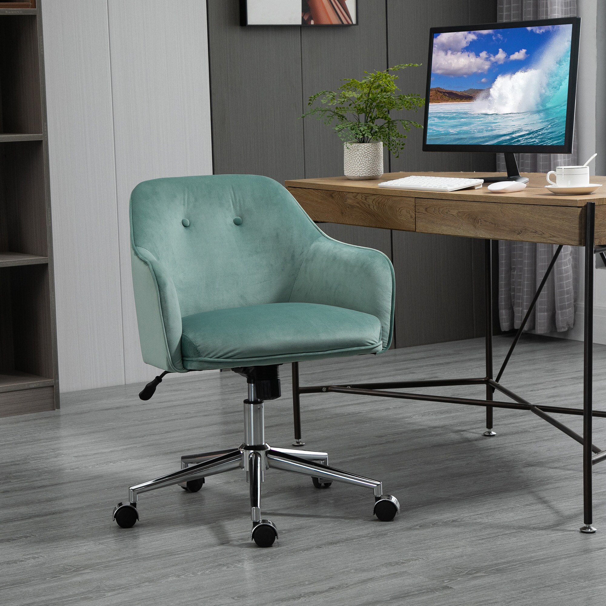 Vinsetto Bürostuhl ergonomisch geformt, high-end gaslift 61 x 59 x 80,5-90,5 cm (BxTxH)