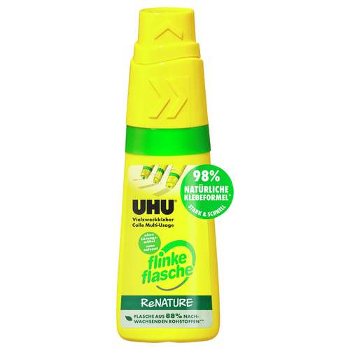 UHU® VIELZWECKKLEBER flinke flasche ReNATURE ohne Lösungsmittel