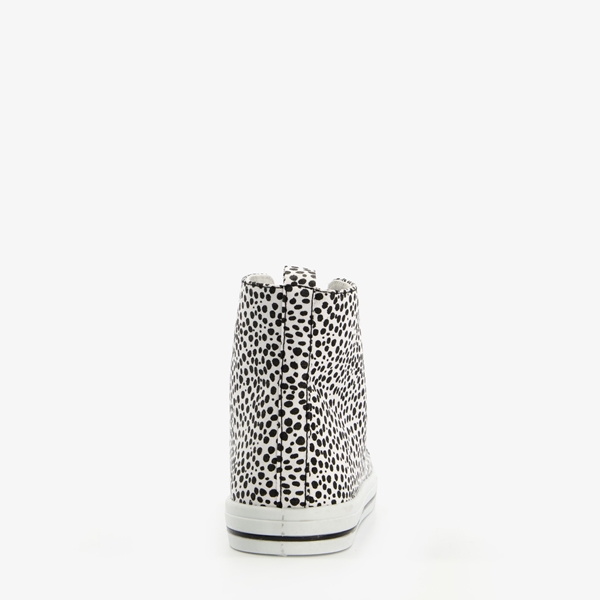 Hoge canvas dames sneakers met stippen