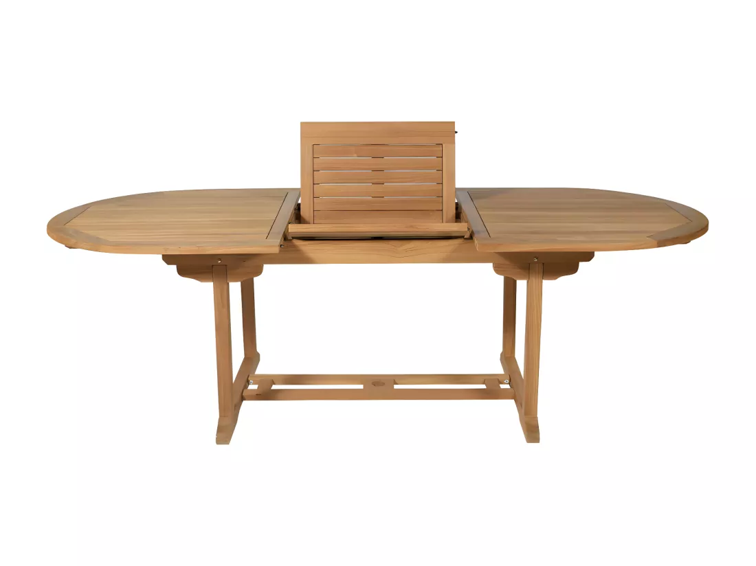 Table à manger de jardin extensible - Teck - L180-240 cm - BYBLOS II de MYLIA