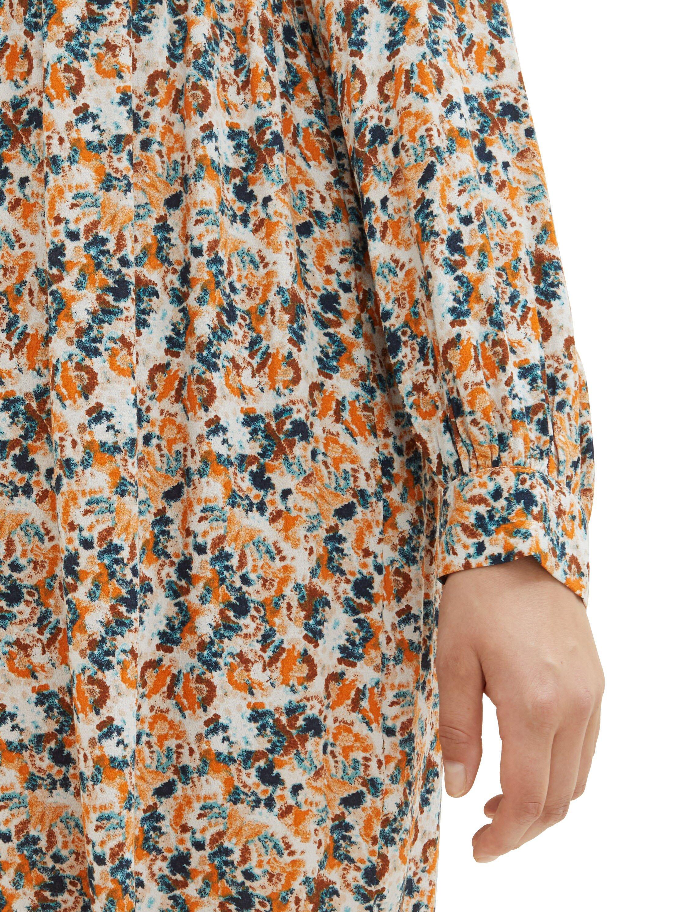 Kleid mit langem Arm und floralem Alloverprint
