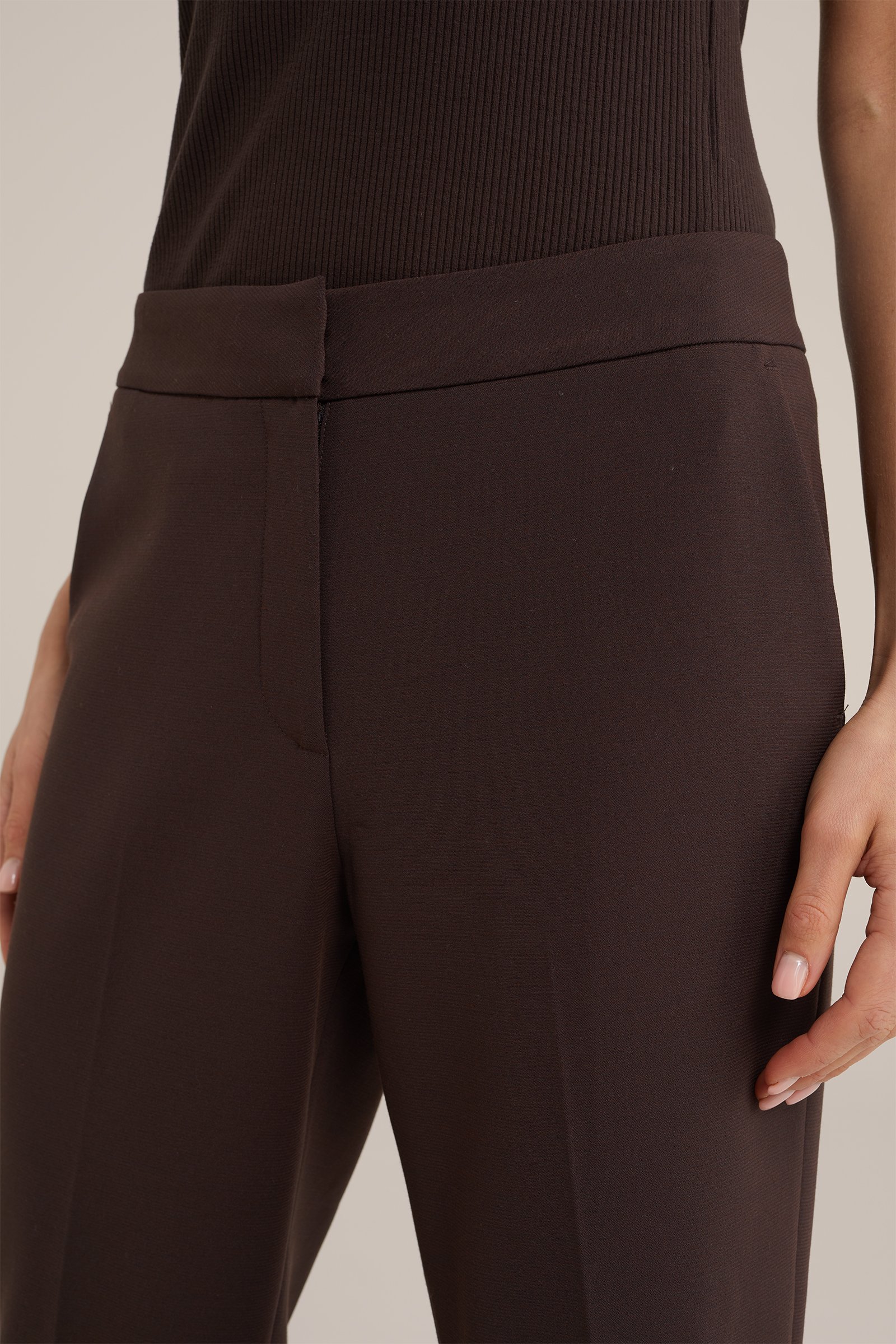 flared pantalon WE Fashion Bruin