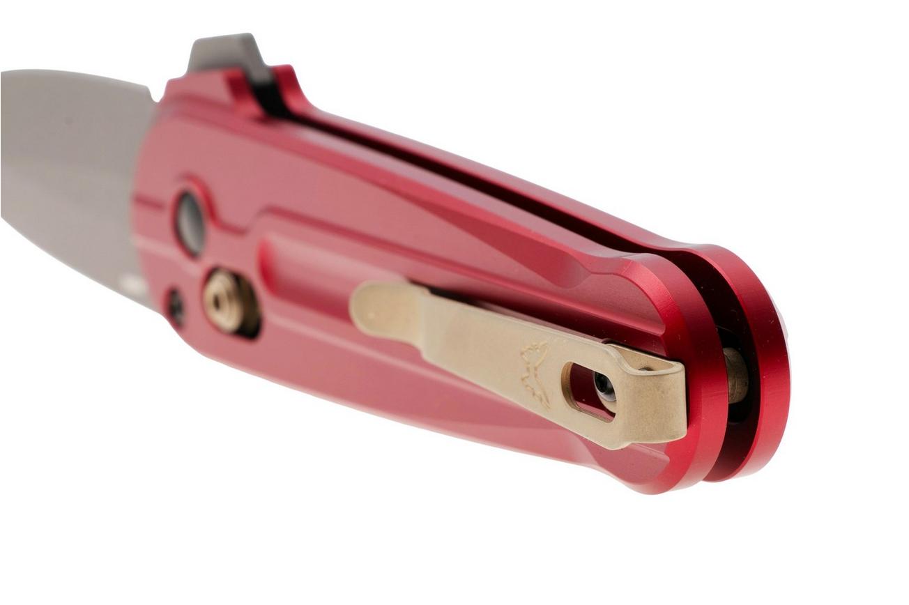 Benchmade Lowden 491GY-01 PVD M390, Phoenix Red Aluminium, zakmes