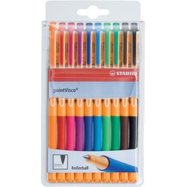 Stylo à encre gel pointVisco, étui plastique de 10