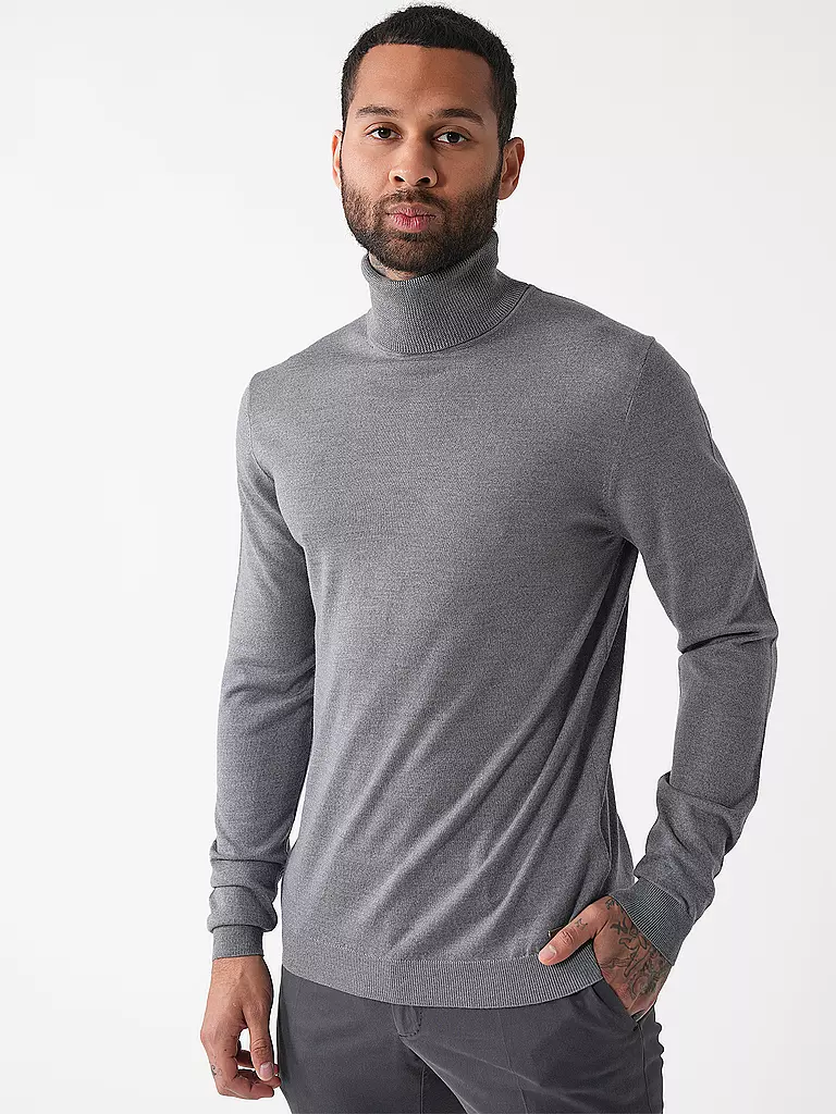 ROY ROBSON Rollkragenpullover grau