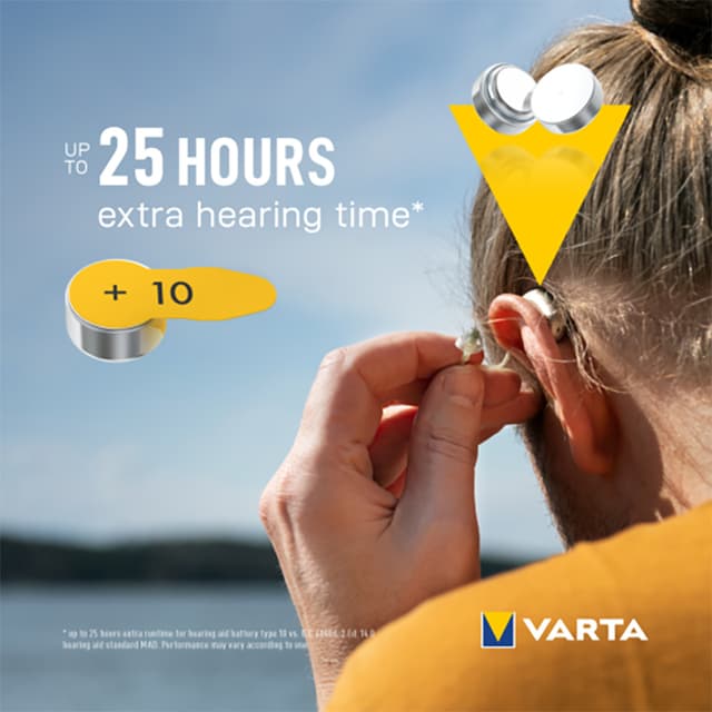 Varta 10 høreapparatsbatterier 7042214 (6-pk)