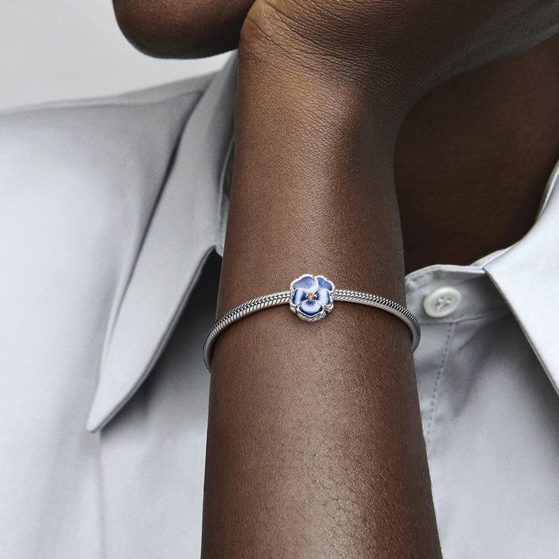 Pandora - Moments 790777C02 - Bedel - Zilver - Blauw Viooltje