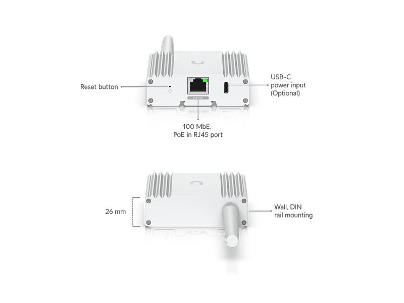 Ubiquiti SuperLink Wireless-Gateway für UniFi Protect-Senso Proprietäres drahtloses Gateway mit sehr grosser Reichweite und niedriger Latenz für UniFi Protect-Sensoren.