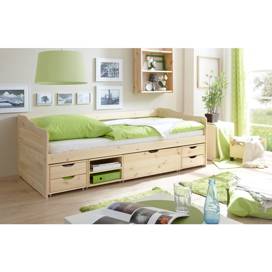 TICAA Sofabett Funktionsbett Gästebett Marlies Kiefer Natur Natur