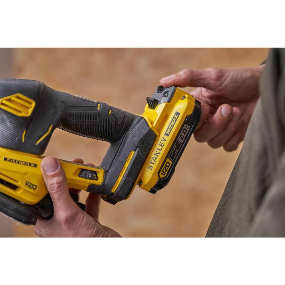 Stanley SFMCW221D1S FATMAX® V20 Accu Deltaschuurmachine 18V 2.0Ah in Tas