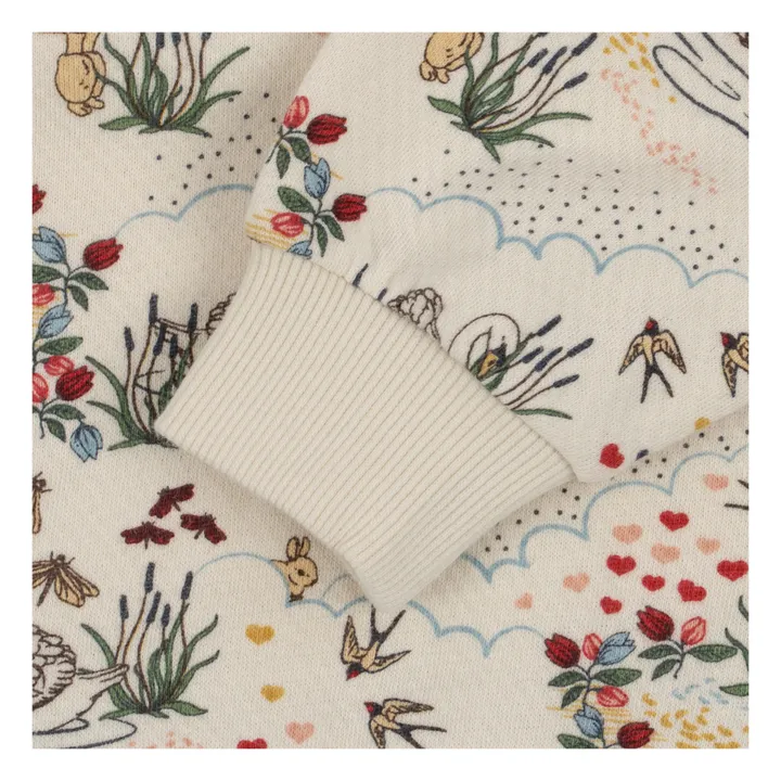 Konges Sløjd Sweat Loupi Lou Volants Coton Bio | Beige