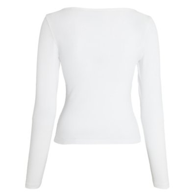 Sweatshirt femme Slim Button Rib C-Neck TOMMY HILFIGER