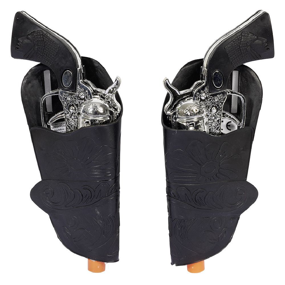 Pistolet Cow-Boy gris et noir x2