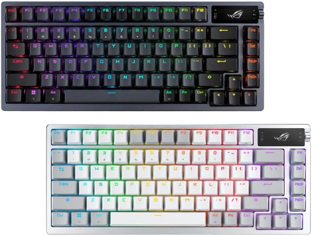 Asus ROG Azoth trådløst tastatur (Moonlight White)