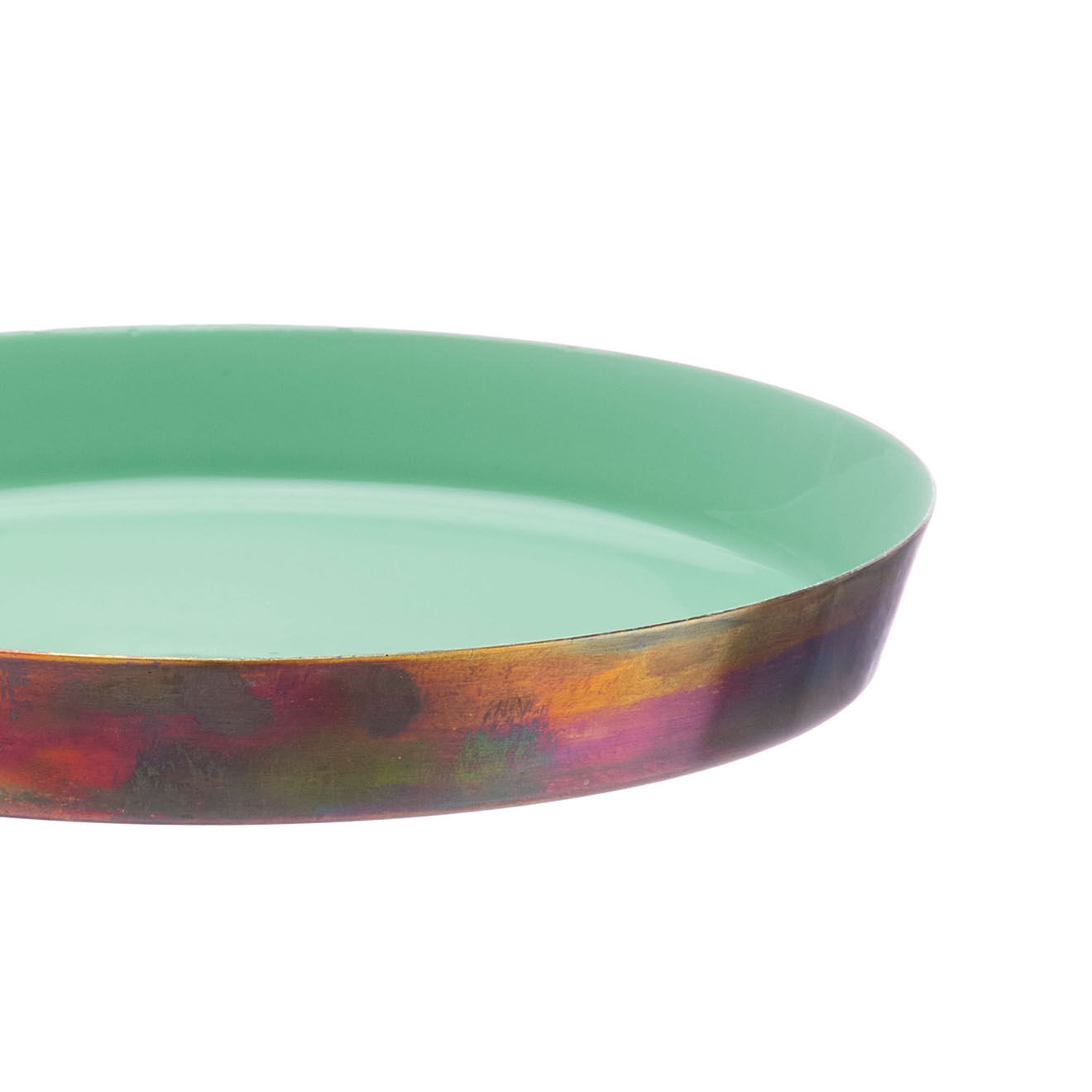 Bjorn Plateau de service en métal Jade - D.20 cm