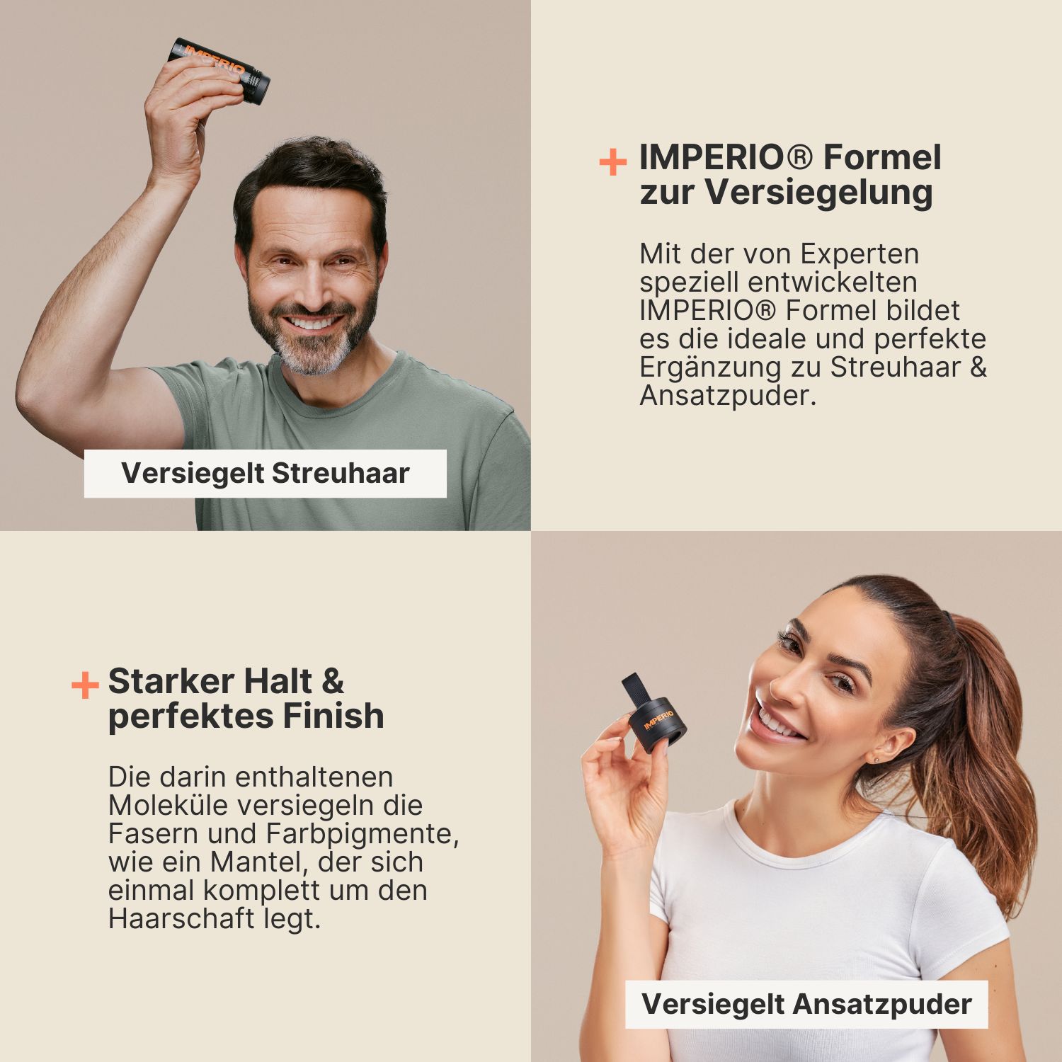 IMPERIO® Fixierspray zur Versiegelung von Strauhaar & Ansatzpuder