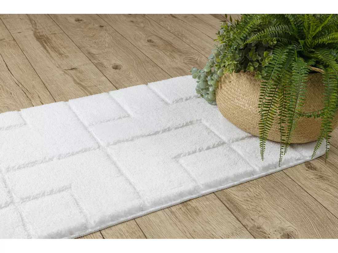 Tapis de salle de bain SUPREME LINES, lignes, antidérapant, doux - bl 60x100 cm