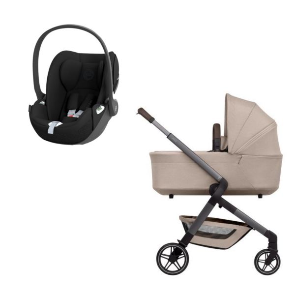 Joolz Hub 2 Kinderwagen 2-in-1 - Sandy Taupe & Cybex Cloud T Plus Autostoeltje