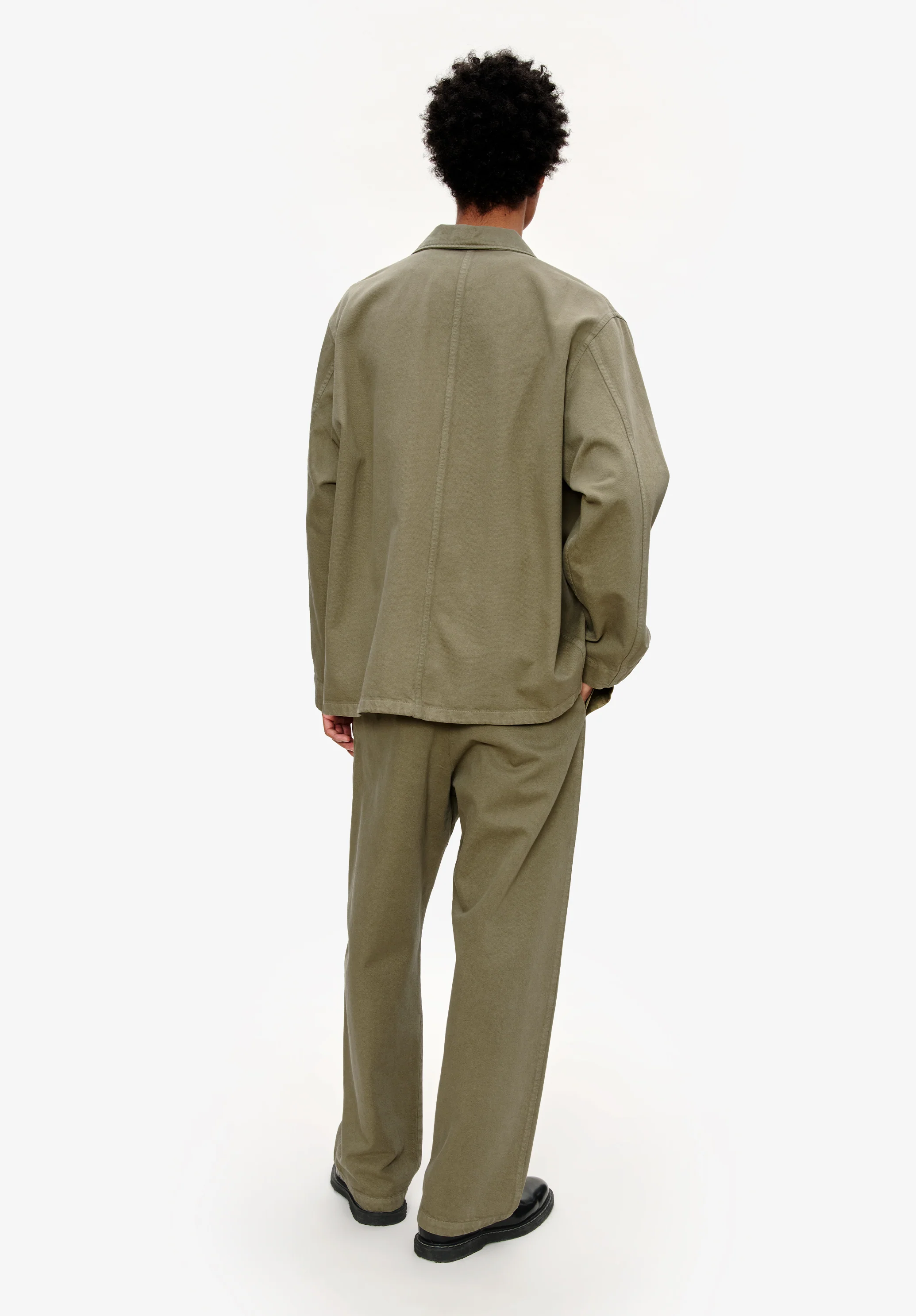 veste chemise - Vert grise