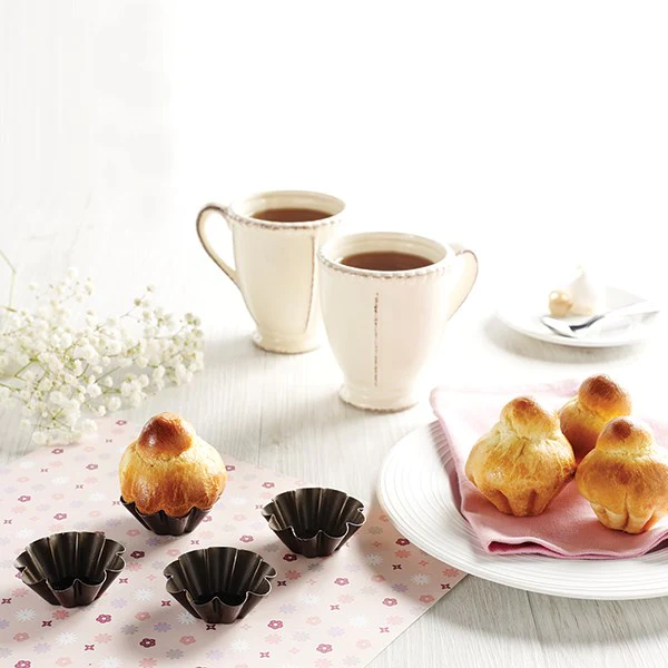 Lot de 8 moules à brioches 6 cm Gobel