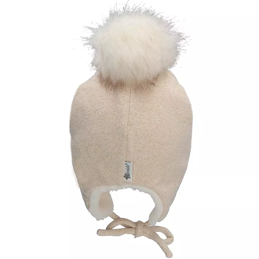 Sterntaler Inka-Mütze Lurex natur