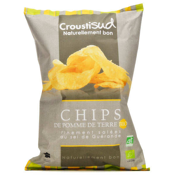 Chips de pomme de terre finement salées bio