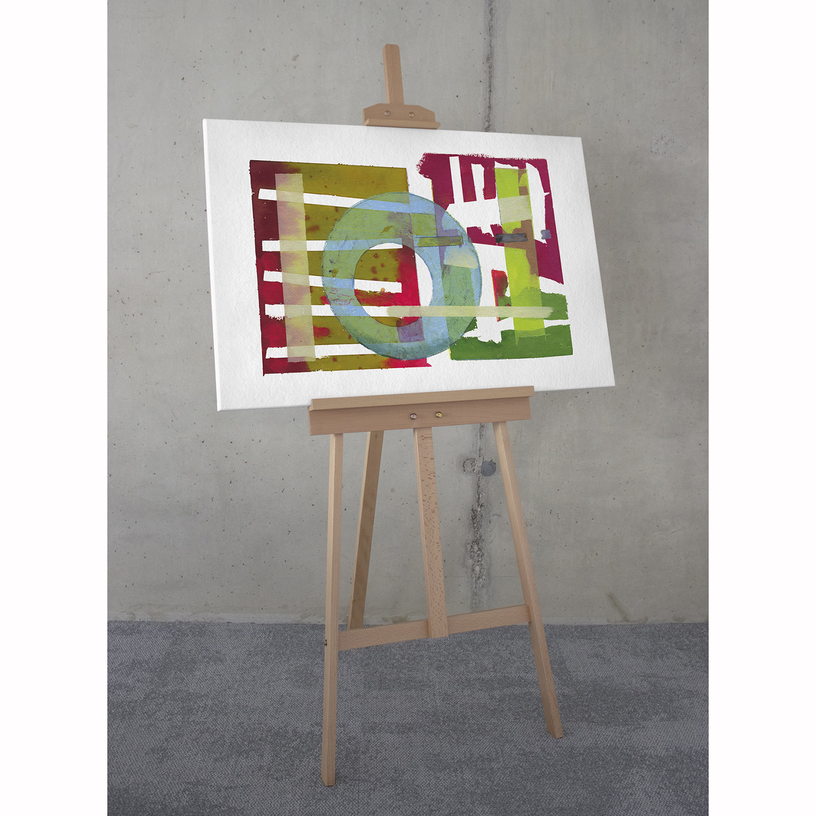 Keilrahmenbild ROUND ABOUT - bunt - 60x90 cm