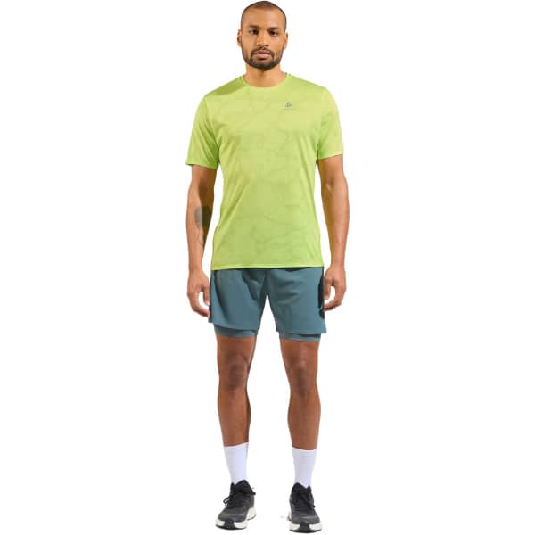 T-shirt running ODLO ZEROWEIGHT ENGINEERED CHILL-TEC CREW NECK S/S SHARP GREEN MELANGE