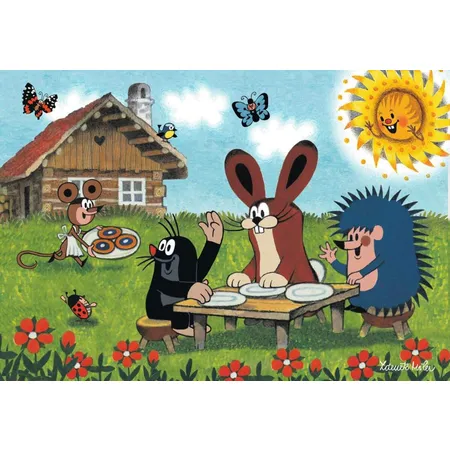 Ravensburger Puzzle Urlaub mit Maulwurf und seinen Freunden, 2 x 24 Teile