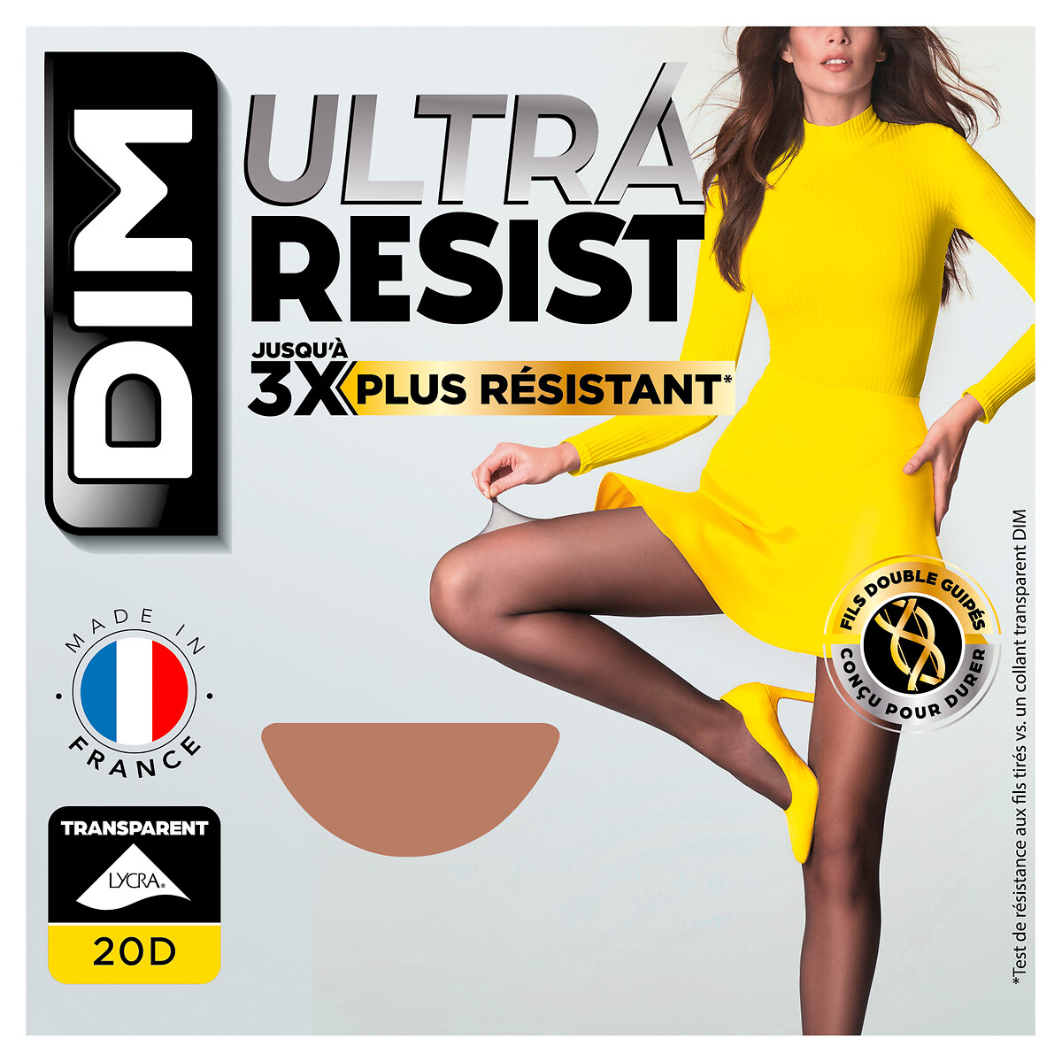 DIM<br>Panty's ultra resistente transparente 20D