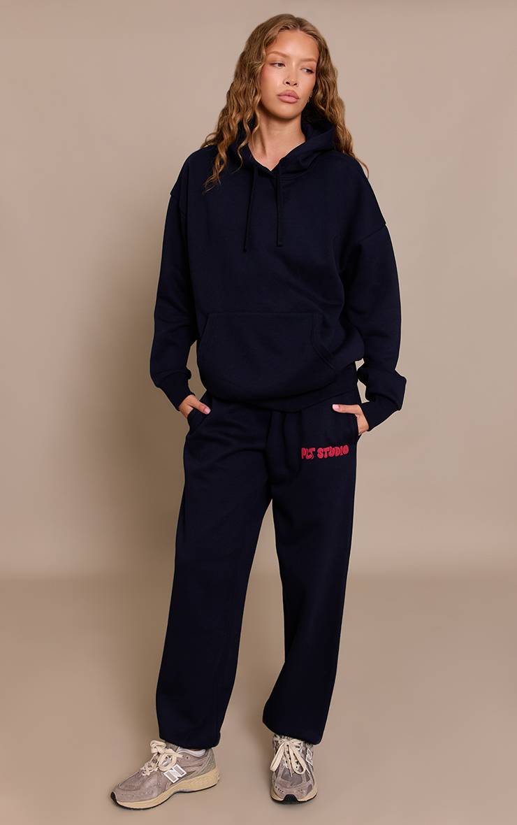 Bleu Marine Jogging À Chevilles Resserrées Imprimé Plt Studio