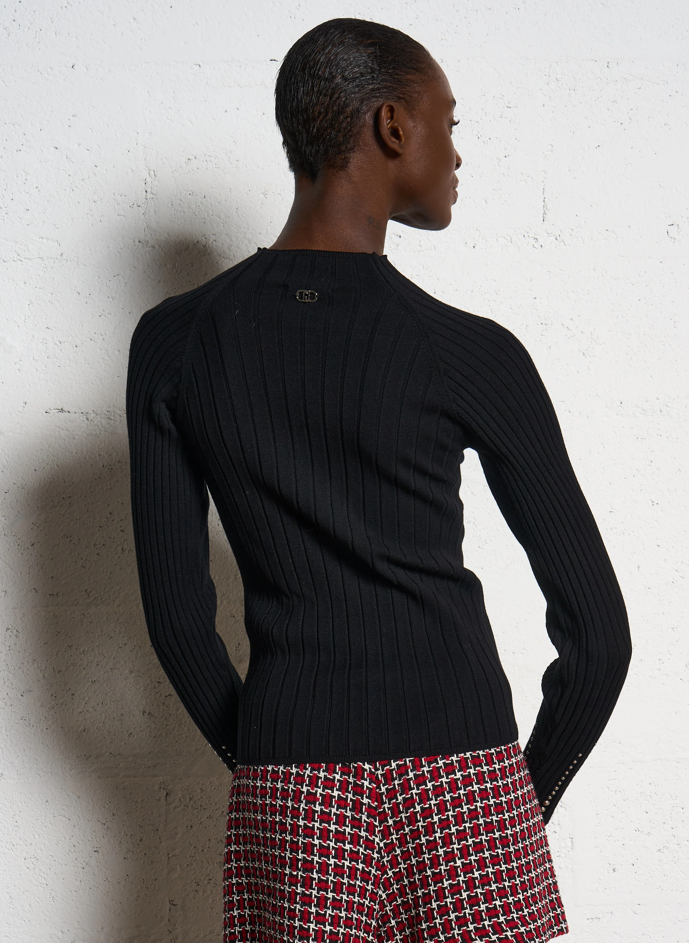 Pull col ron | Noir