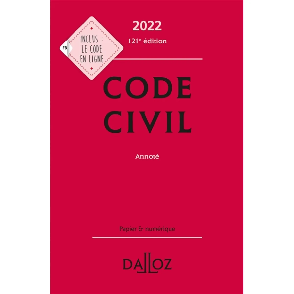 Code civil 2022, annoté · Occasion