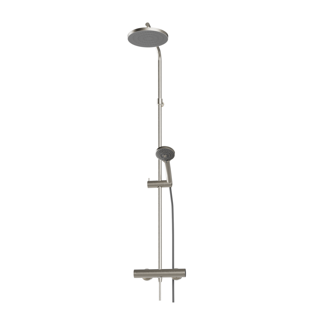 Plieger New Way opbouw regendouche compleet 25cm chroom geborsteld