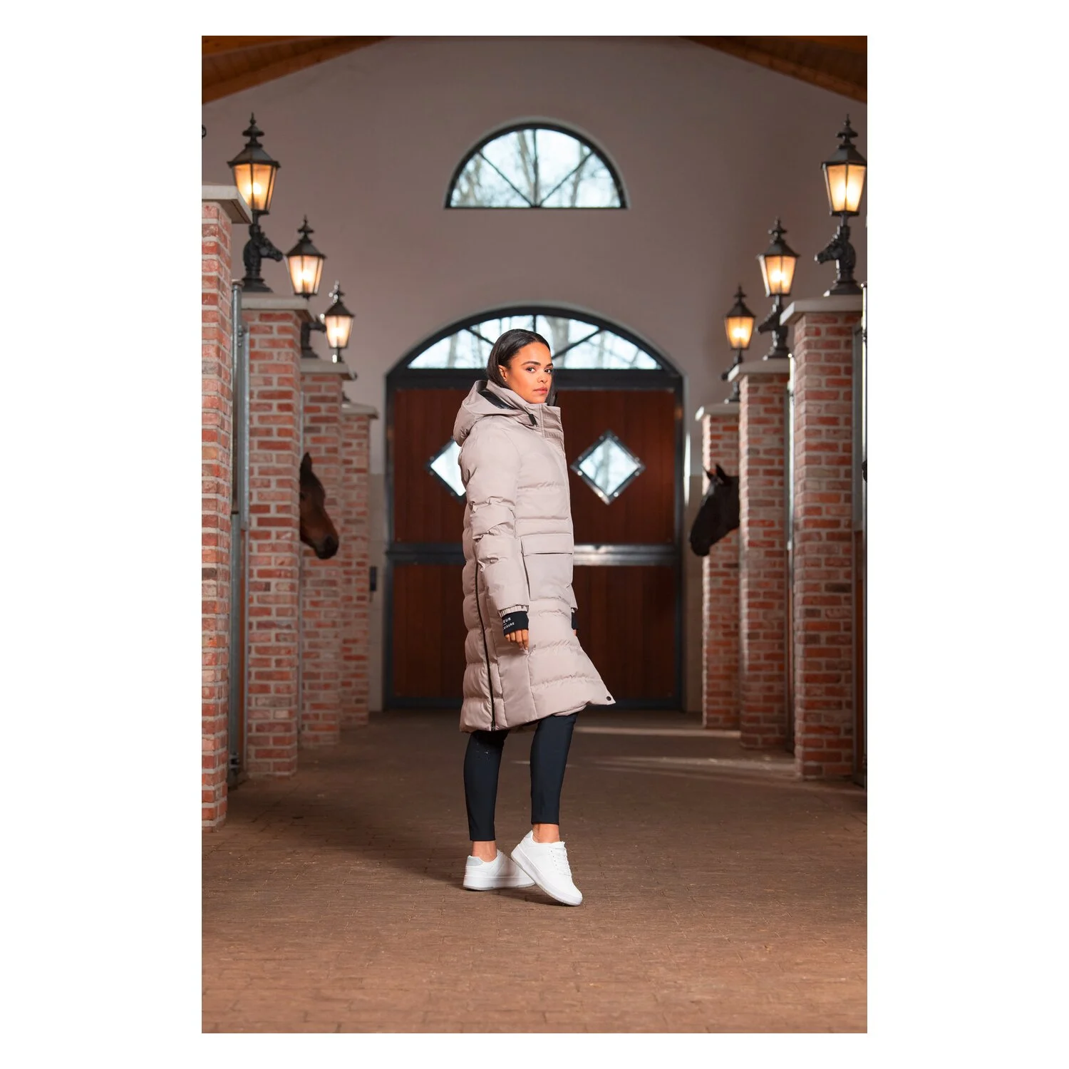 PIKEUR Athleisure Stepp-Reitmantel - sandstorm