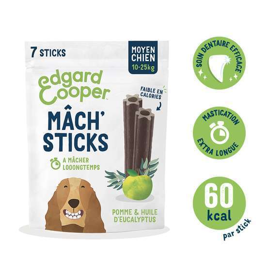 Mâch'Sticks Moyen Chien Pomme & Huile Eucalyptus 160g