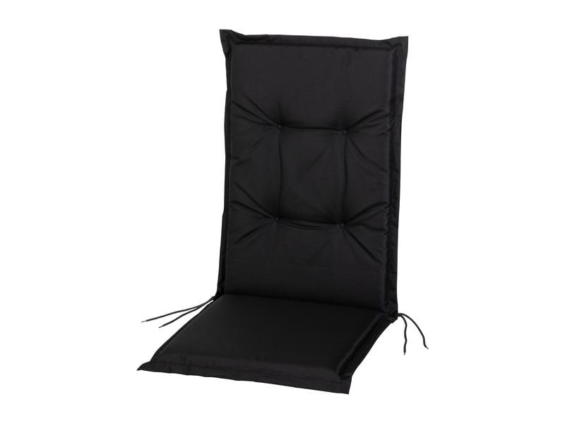 COCON Stuhlauflage Hochlehner Outdoor 118 x 50 x 5 cm, Schw Sitzkissen für Gartenstühle mit hoher Rückenlehne