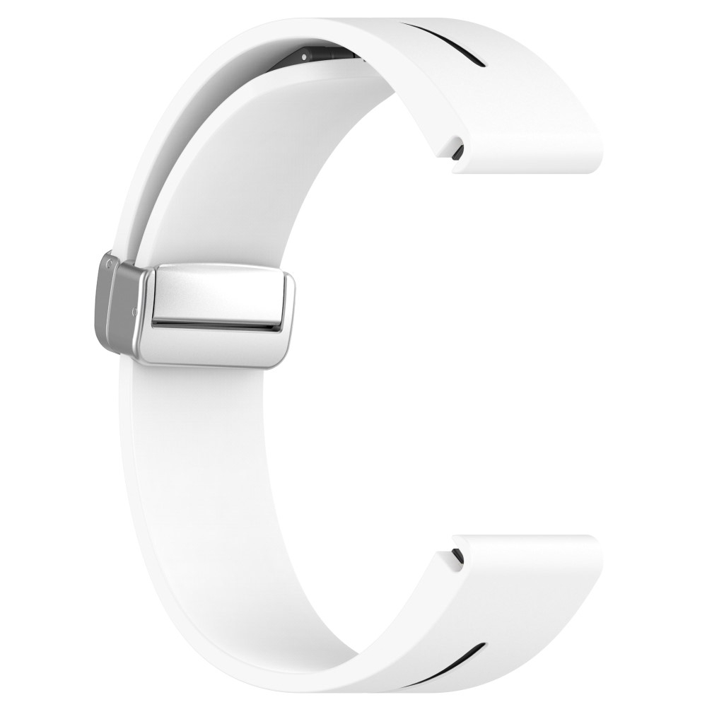 Samsung Galaxy Watch Active 2 (40mm) Silikon Armband mit Magnet-Verschluss (Gelenkumfang: 170-220mm) - Weiss / Schwarz