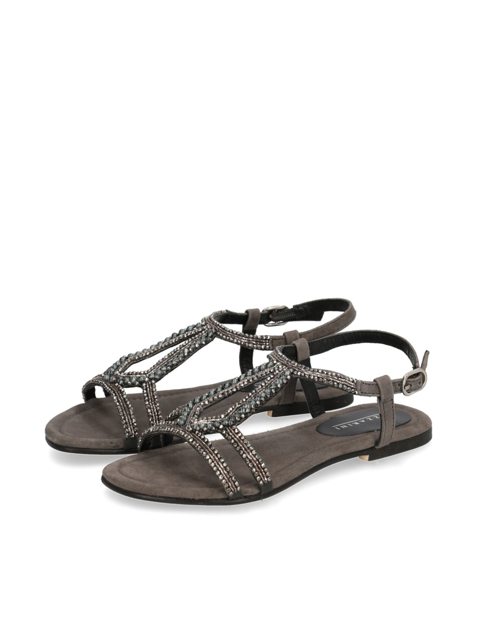 Veloursleder Sandale