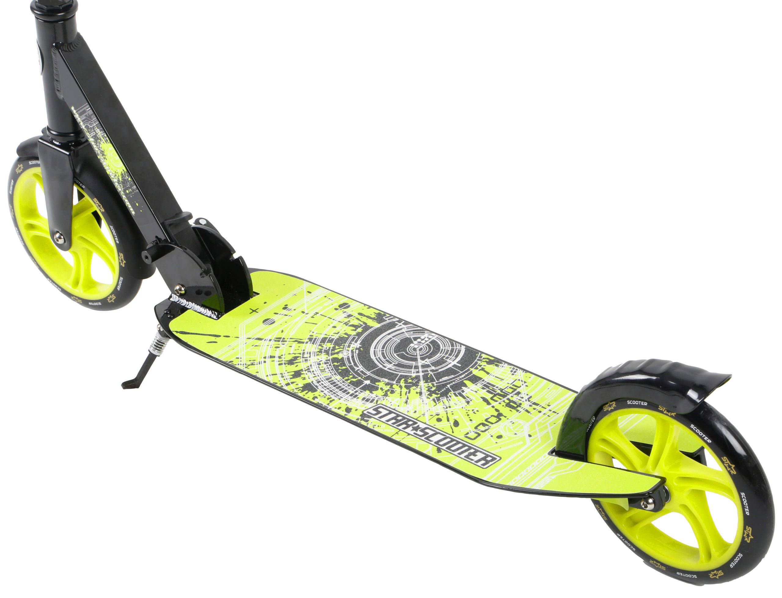 STAR SCOOTER Alu City vouwbaar 205mm XXL staplank, zwart / groen